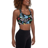 Sports Bra in Night Flowers